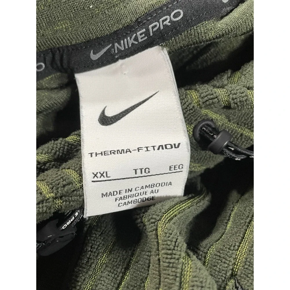 Nike Hoodie Mens XXL Green Therma-FIT ADV Nike Pro Textured Training Pullover